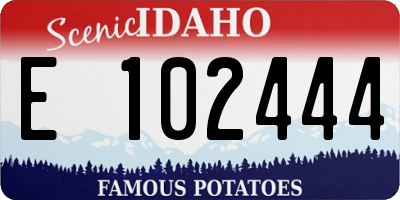 ID license plate E102444