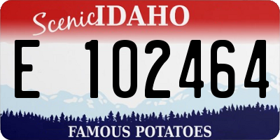 ID license plate E102464