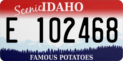ID license plate E102468