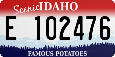 ID license plate E102476