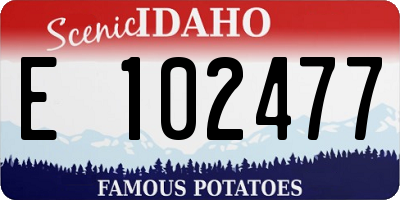 ID license plate E102477
