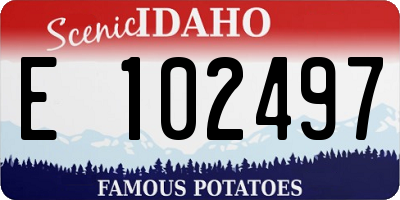 ID license plate E102497