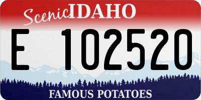 ID license plate E102520