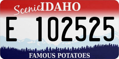 ID license plate E102525