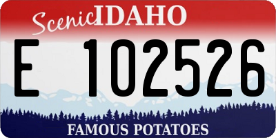 ID license plate E102526