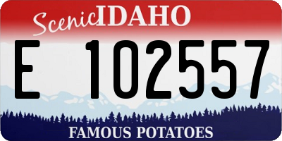 ID license plate E102557