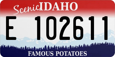 ID license plate E102611