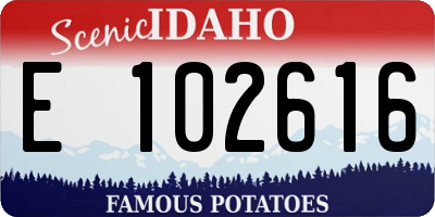ID license plate E102616