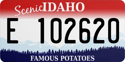 ID license plate E102620