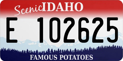 ID license plate E102625