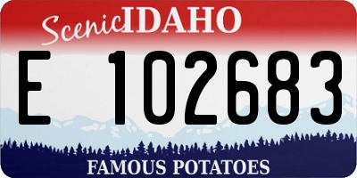 ID license plate E102683