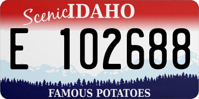 ID license plate E102688