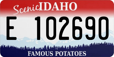 ID license plate E102690