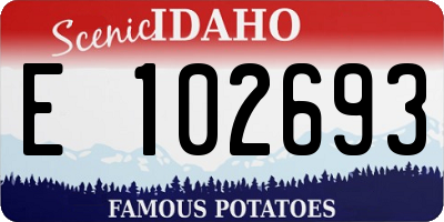 ID license plate E102693