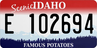 ID license plate E102694
