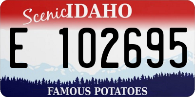 ID license plate E102695