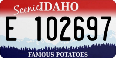 ID license plate E102697