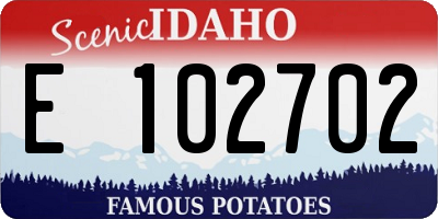 ID license plate E102702