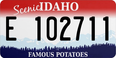 ID license plate E102711