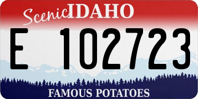 ID license plate E102723