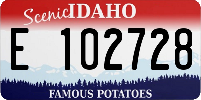 ID license plate E102728
