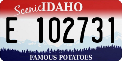 ID license plate E102731