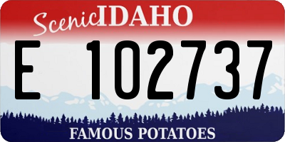 ID license plate E102737