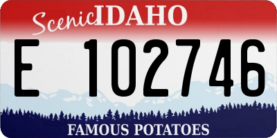 ID license plate E102746