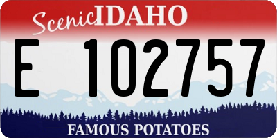 ID license plate E102757