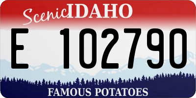 ID license plate E102790