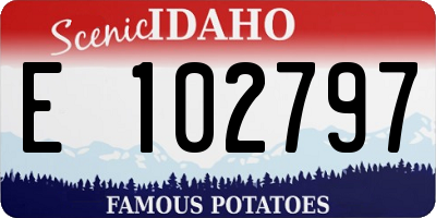 ID license plate E102797