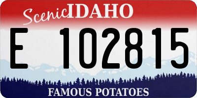ID license plate E102815