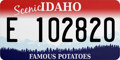 ID license plate E102820