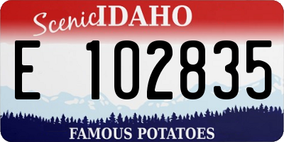 ID license plate E102835