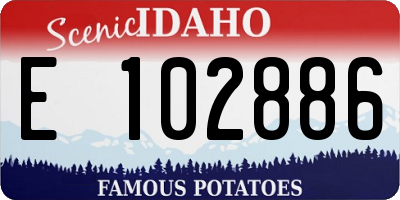 ID license plate E102886