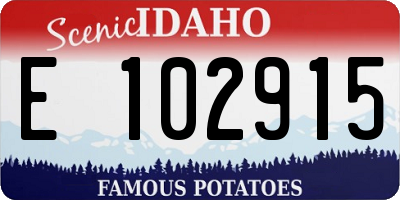 ID license plate E102915