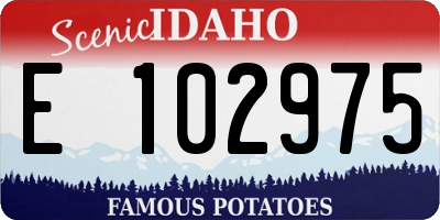 ID license plate E102975