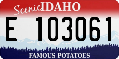ID license plate E103061