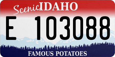 ID license plate E103088