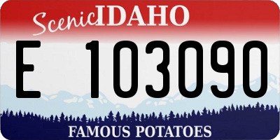 ID license plate E103090