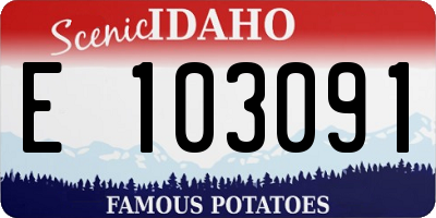 ID license plate E103091