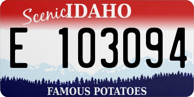 ID license plate E103094