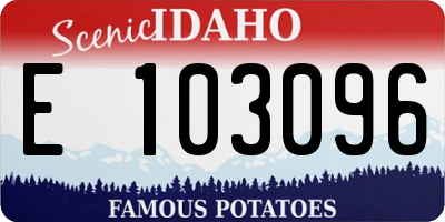 ID license plate E103096