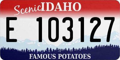 ID license plate E103127