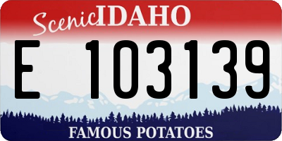 ID license plate E103139