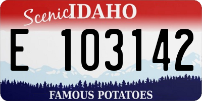 ID license plate E103142