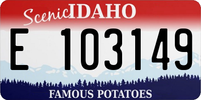 ID license plate E103149