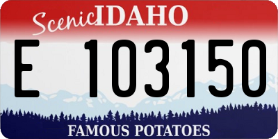 ID license plate E103150