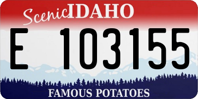 ID license plate E103155