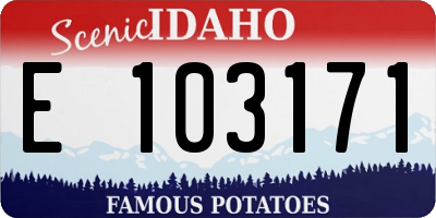 ID license plate E103171